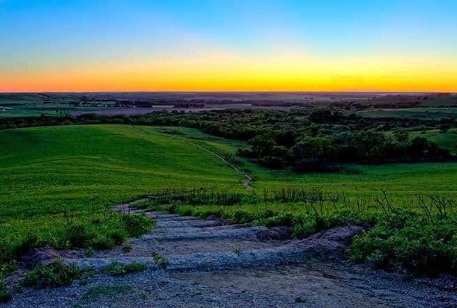 Konza Prairie Trail Sunset